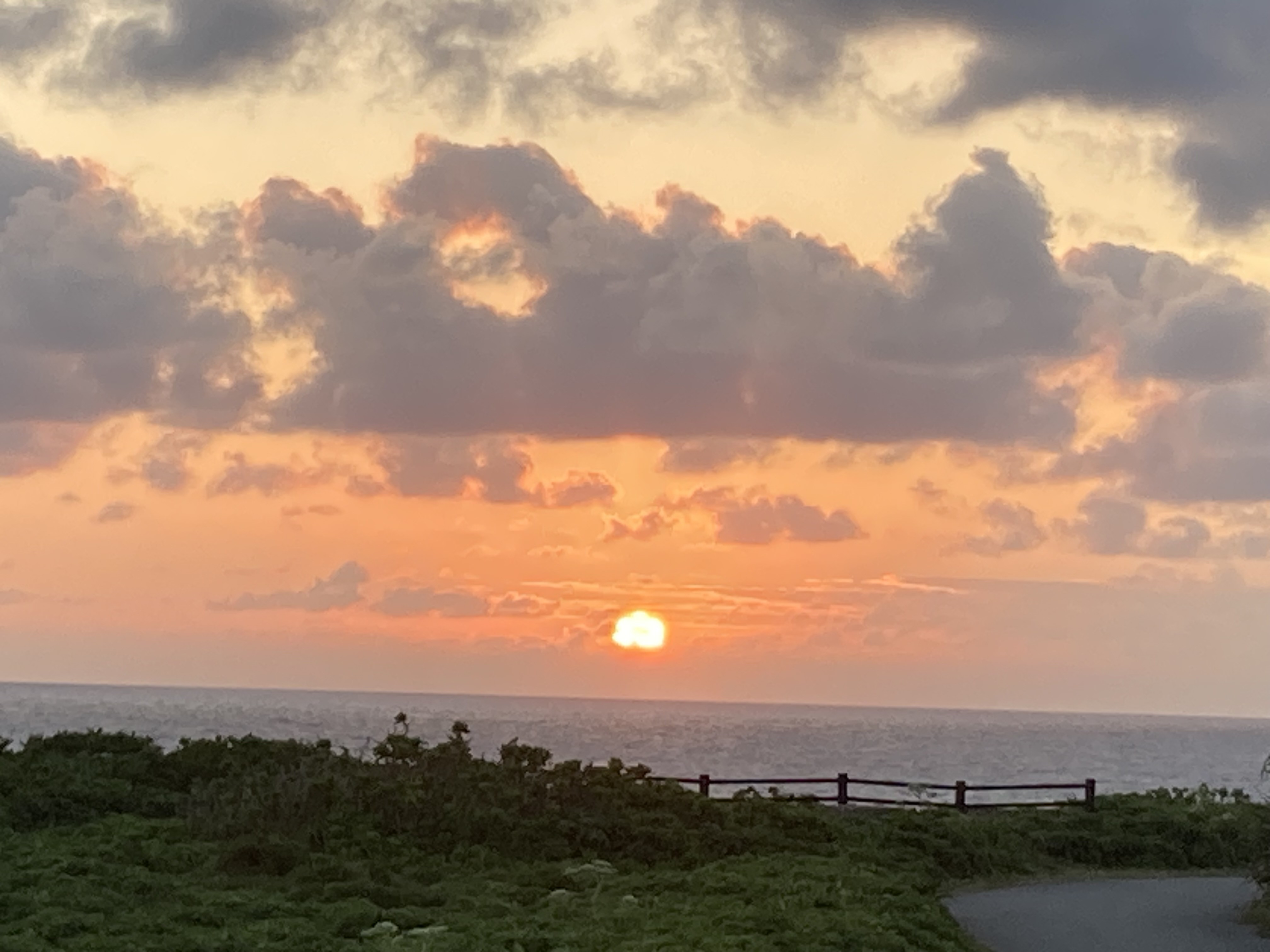 日の入,夕日